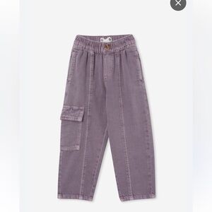 COTTON ON KIDS Katie Cargo pants purple size 9/10 9 10 denim